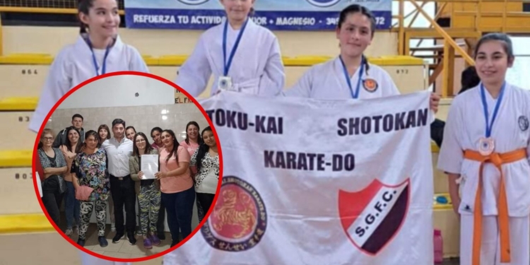 El Karate de Gaboto se lució en el Torneo Argentino y recibieron un importante apoyo económico