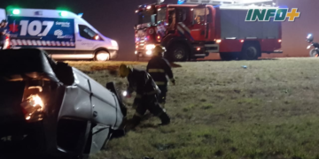Tres heridos tras el vuelco de un auto en Ruta 34