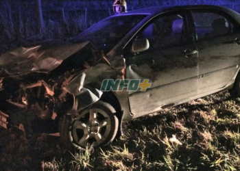 Un auto colisionó contra un animal vacuno sobre Ruta 34