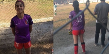 Shamira, la arquera de Monje que crece y ya debutó en Newells