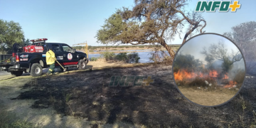 Un incendio de pastizales se desató en Gaboto a metros de una cabaña