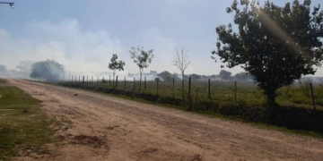 Incendio y temor en Puerto Gaboto