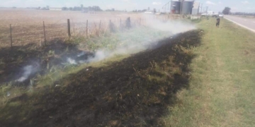 Andino: se cortó un cable de la EPE y provocó un incendio a la vera de la Ruta 91