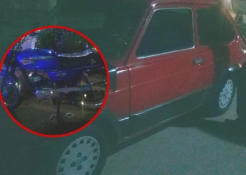 Fuerte choque en Barrancas con un motociclista herido