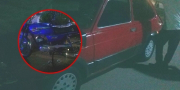 Fuerte choque en Barrancas con un motociclista herido
