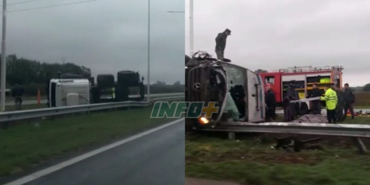 Mañana accidentada: dos vuelcos y ocho heridos en autopista