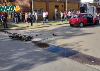 Fuerte choque en el centro de Monje: dos heridos con graves lesiones