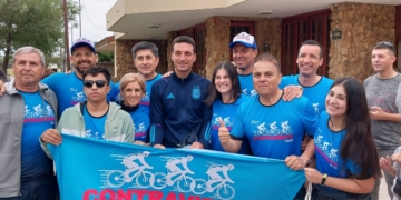 El Team Contraviento de Maciel fue recibido por Lionel Scaloni en Pujato