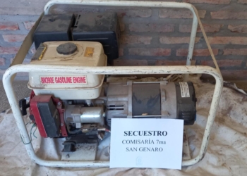 Recuperaron un grupo electrógeno robado en un taller de San Genaro