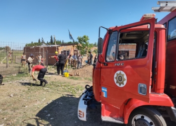 Bomberos rescataron a un caballo que cayó a un pozo ciego