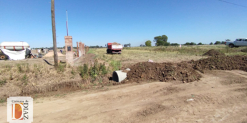 La Comuna de Díaz realiza obras sobre Ruta 65 y abrirá una nueva calle pública