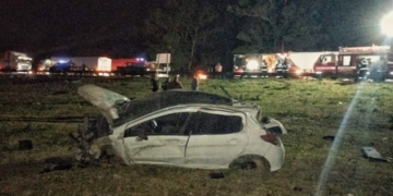 Un auto volcó en Ruta 34: una mujer embarazada resultó herida
