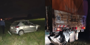 Choque fatal a metros del peaje de autopista: murió un joven de 23 años