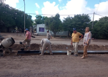 Avanzan las obras en calle Belgrano y Avenida Colón de Puerto Gaboto