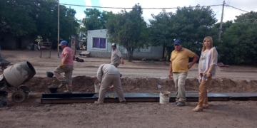Avanzan las obras en calle Belgrano y Avenida Colón de Puerto Gaboto