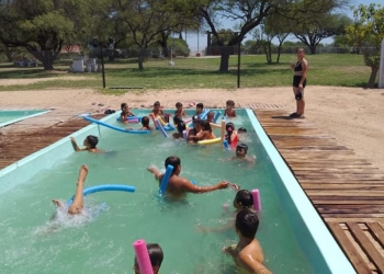 La Comuna de Gaboto inauguró dos piletas en el Camping Los Dos Ríos