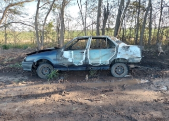 Un auto apareció quemado en Timbúes tras ser robado en Capitán Bermúdez