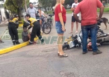 Choque entre motos en San Genaro: dos mayores y un niño heridos