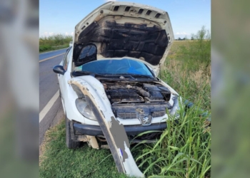 Esquivó un bache entre Monje y Díaz y terminó chocando