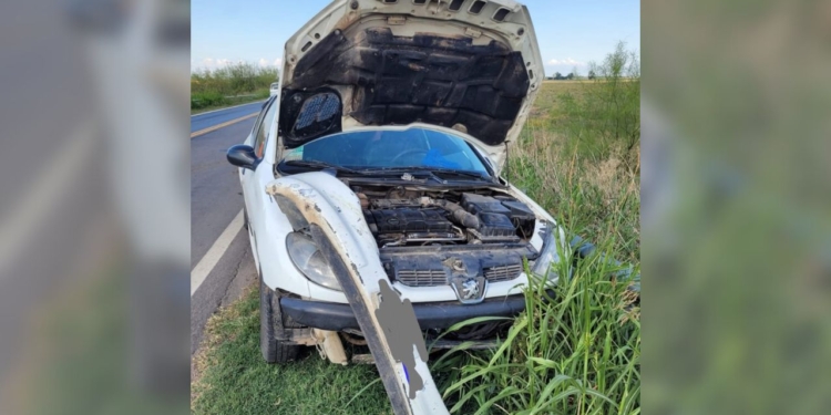 Esquivó un bache entre Monje y Díaz y terminó chocando