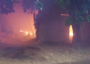 Se incendió un depósito de desechos de aserrín en Barrancas