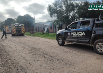 Una vivienda se incendió en Gaboto y se registraron daños materiales