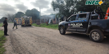 Una vivienda se incendió en Gaboto y se registraron daños materiales