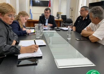 Marconcini mantuvo una reunión con autoridades por la seguridad en San Genaro 