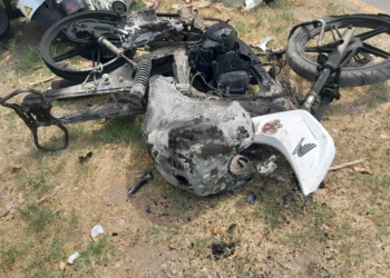 Robaron una moto en Timbúes y fue encontrada quemada en San Lorenzo