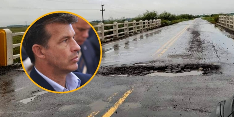 Leo Diana volvió a reclamar por el estado de las rutas del Depto San Jerónimo