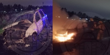 Ardió una camioneta en la autopista: los bomberos sofocaron las llamas