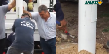 Comenzó en Timbúes la renovación integral de la luminaria sobre Ruta 11