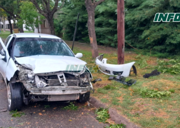 Un auto con dos ocupantes se estrelló contra un árbol en San Genaro