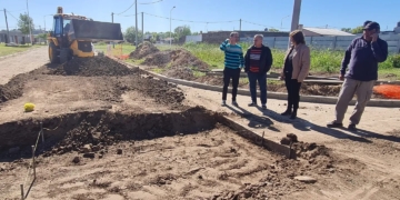 Totoras: construyen 12 nuevas cuadras de cordón cuneta