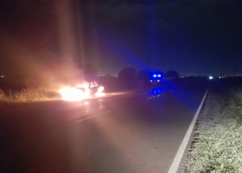 Un vecino de Andino manejaba por Ruta 10 y se le incendió el auto
