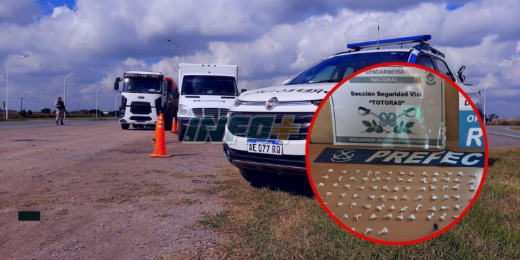 Dos detenidos en Totoras por traficar cocaína en Ruta 34