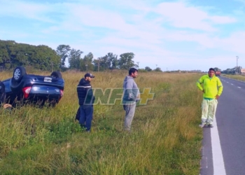 Una mujer de Barrancas herida tras volcar en Ruta 11