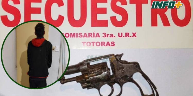 Secuestraron un arma de fuego y un joven fue aprehendido en Totoras
