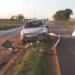 Maciel: un auto chocó y derribó una columna en el cruce de rutas 11 y 95