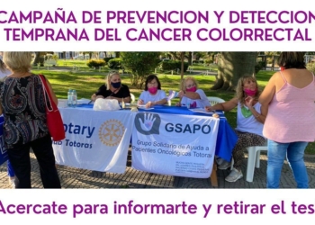 Nueva campaña de prevención y detección de cáncer de colon en Totoras