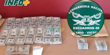 Viajaba de Totoras a Rosario con 168 mil dólares: lo detuvo Gendarmería