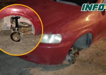 Maciel: fue a visitar a un amigo y le robaron las ruedas del auto