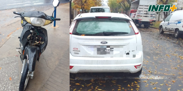 Un joven de Oliveros en auto y un hombre en moto impactaron en Puerto San Martín