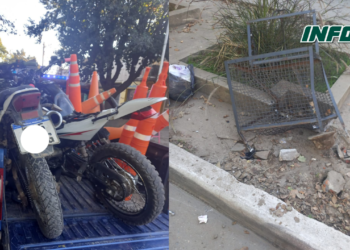 Fuerte impacto entre dos motos en el centro de Maciel: dos vecinos heridos