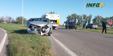 Dos autos chocaron en San Genaro en el cruce de rutas 34 y 65