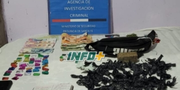 Allanaron un bunker en Oliveros: tres detenidos con cocaína y marihuana