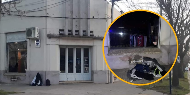 Destrozaron una vidriera y robaron en pleno centro de Las Rosas