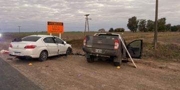 Dos mujeres fallecidas en un choque frontal sobre Ruta 80 en Gálvez