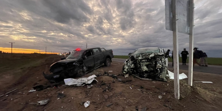 Dos mujeres fallecidas en un choque frontal sobre Ruta 80 en Gálvez