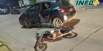 Fuerte choque en Totoras: un joven se fracturó y está internado